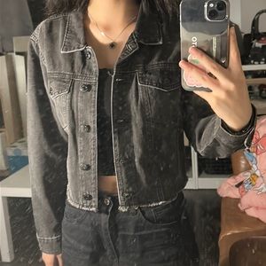 black jean jacket